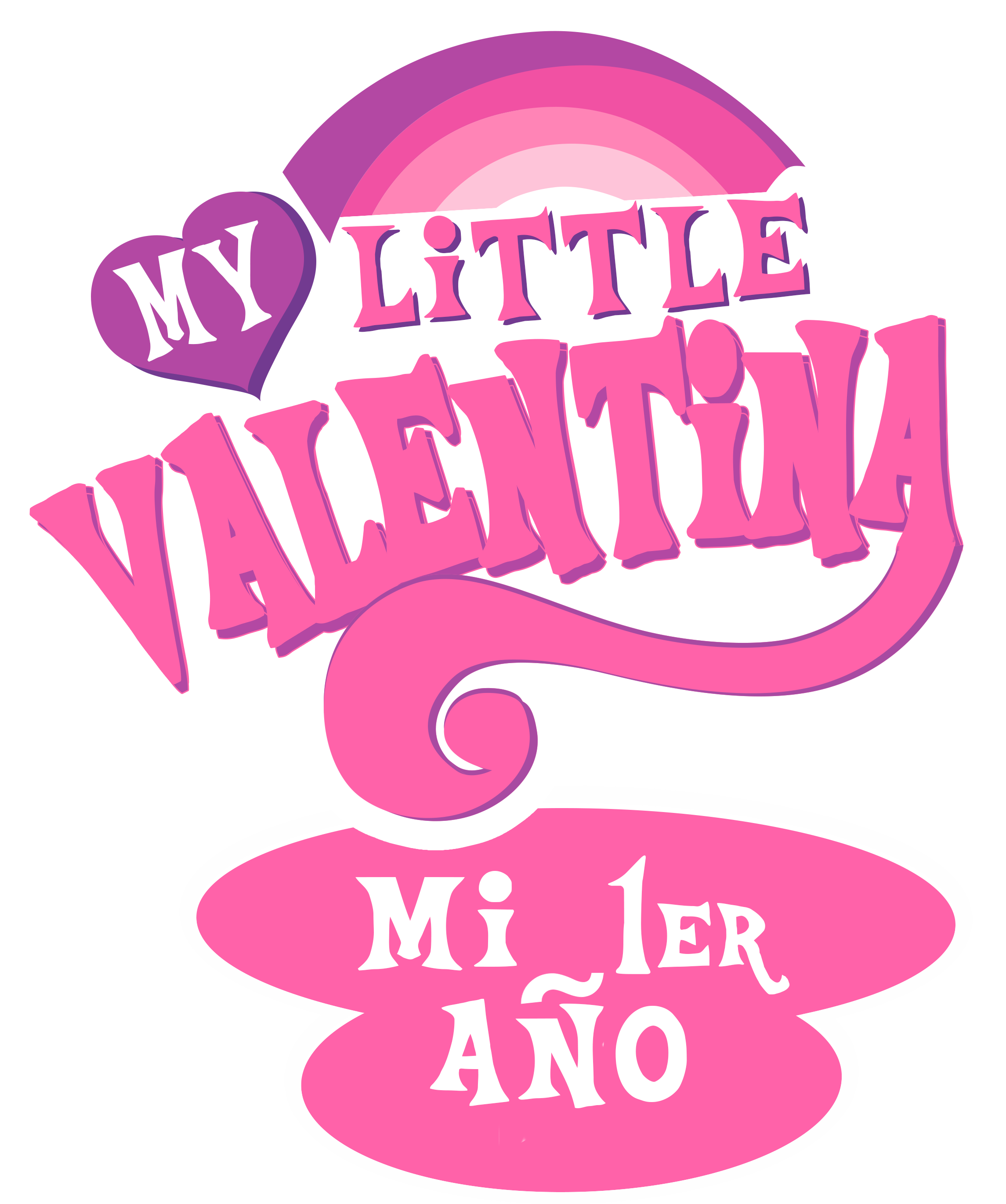 Hola, Mi Hija Cumple 1 Año, Espero Me Puedan Apoyar - Valentina 1 Año Clipart (2707x2835), Png Download