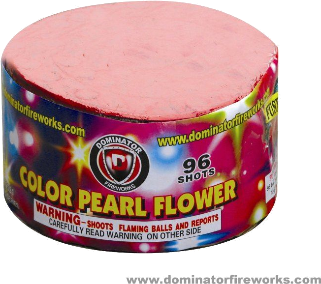 96 Shot Color Pearl Flower 4 Pack - Fireworks Clipart (652x578), Png Download