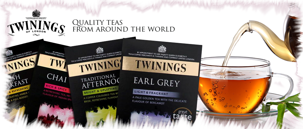Twinings Exclusive New Luxury Whole Leaf Silky Pyramid - Twinings Tea Brand Clipart (996x425), Png Download