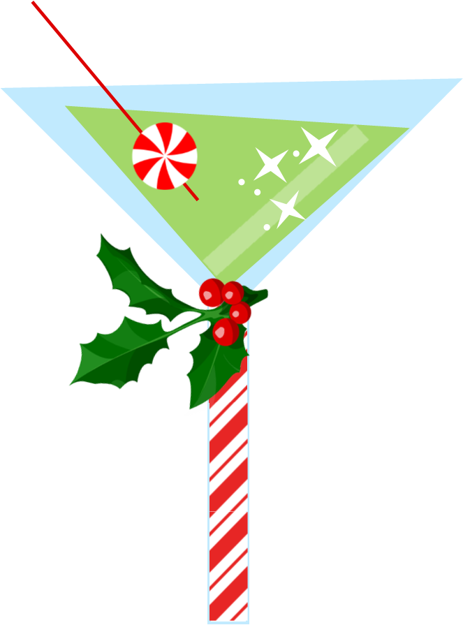 Image Transparent Download Get Tickets To Mistletoe - Christmas Martini Clip Art - Png Download (663x895), Png Download