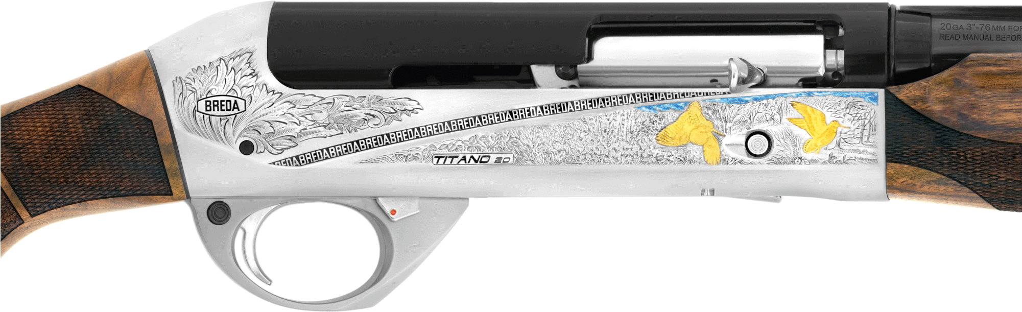 Nueva Escopeta Semiautomática Breda Modelo Titano Calibre - Rifle Clipart (2001x611), Png Download