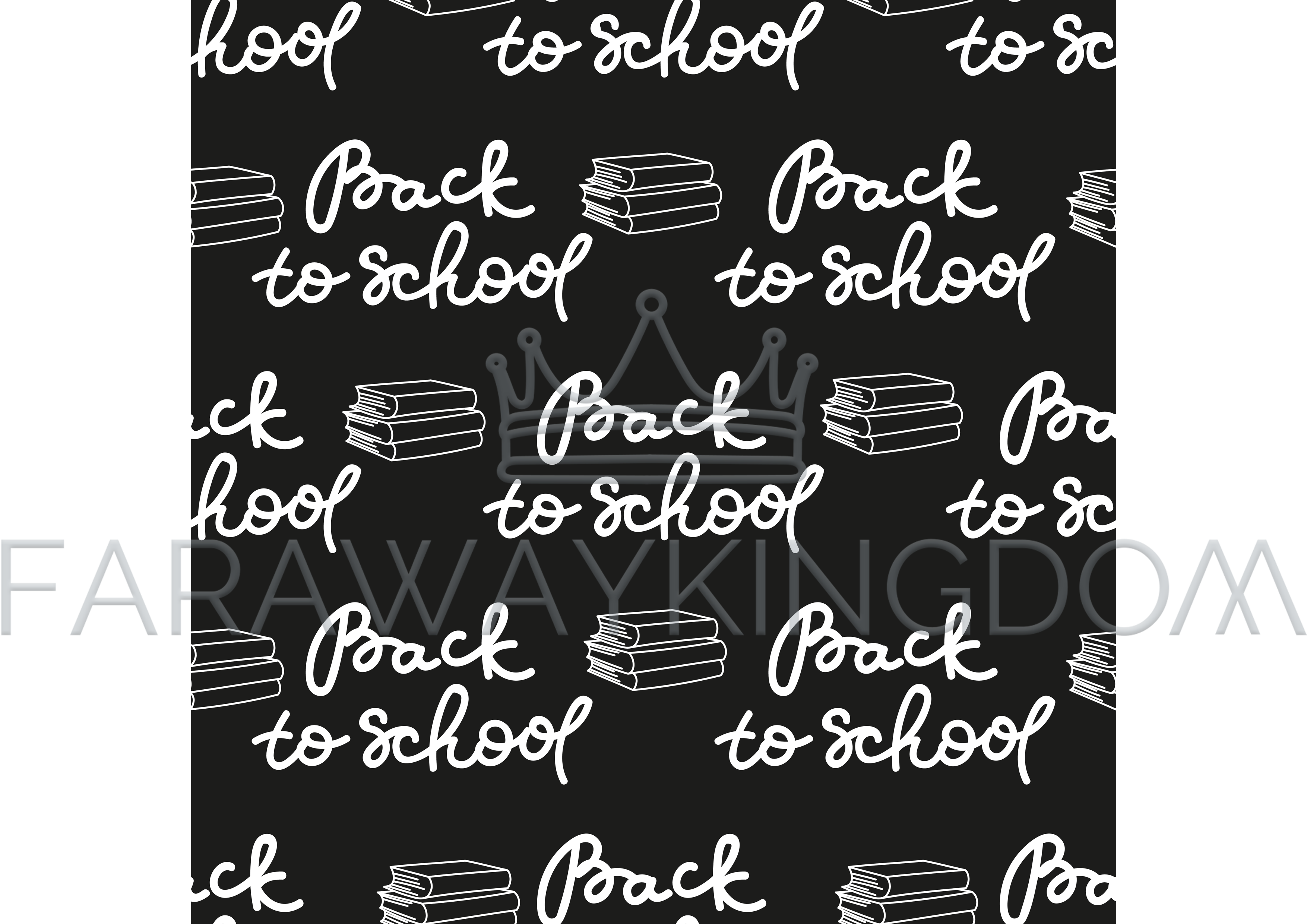 Books Black School Vector Illustration Seamless Pattern - Calligraphy Clipart (3508x2480), Png Download