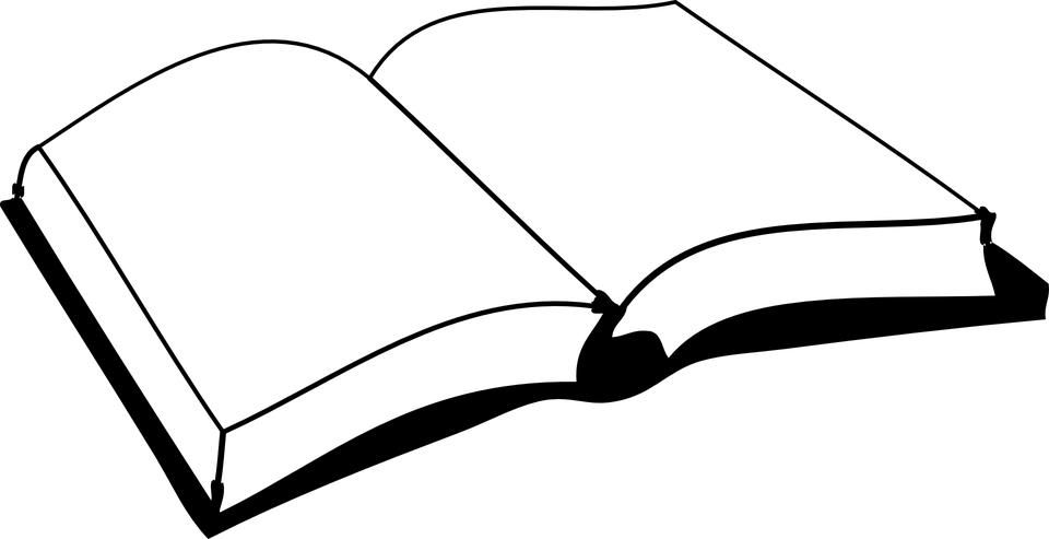 Free Vector Graphic - Book Clipart Black And White No Background - Png Download (960x493), Png Download
