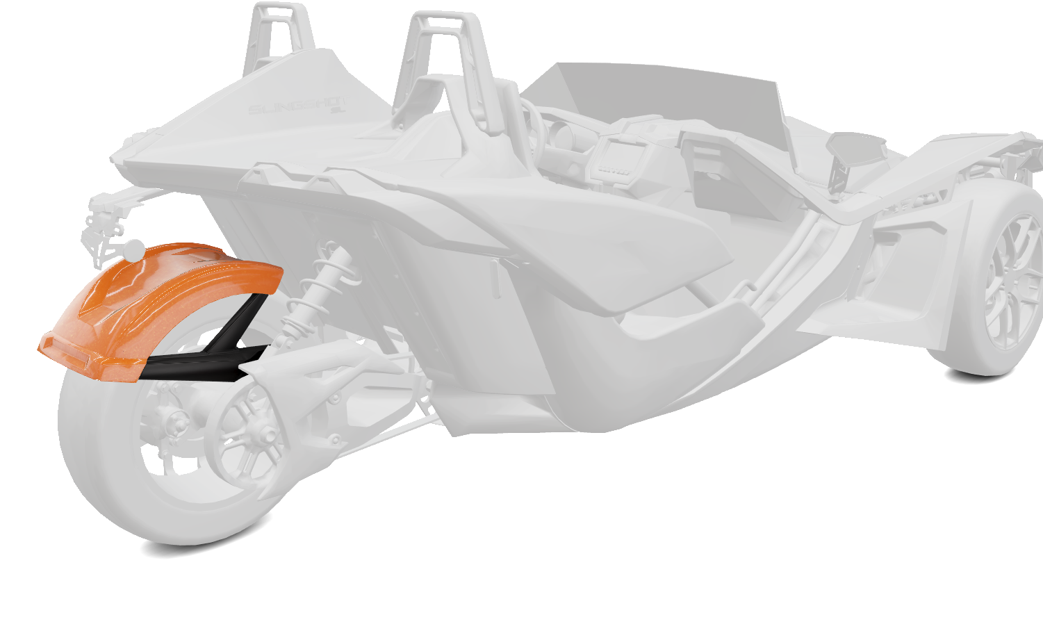 305mm Rear Fender - Roadster Clipart (1500x1500), Png Download