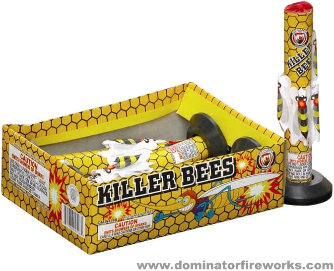 Killer Bee 4 Pack - Fireworks Clipart (690x558), Png Download