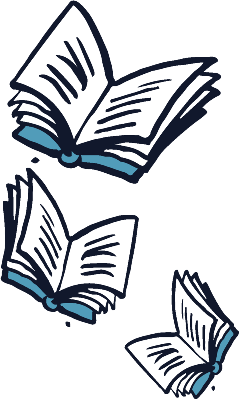 Flying Books Off Center - Flying Books With Transparent Background Clipart (479x800), Png Download