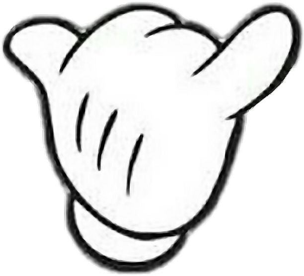 #hand #mickey #mouse #mickeymouse #tumblr #hawaii - Cartoon Clipart (612x556), Png Download