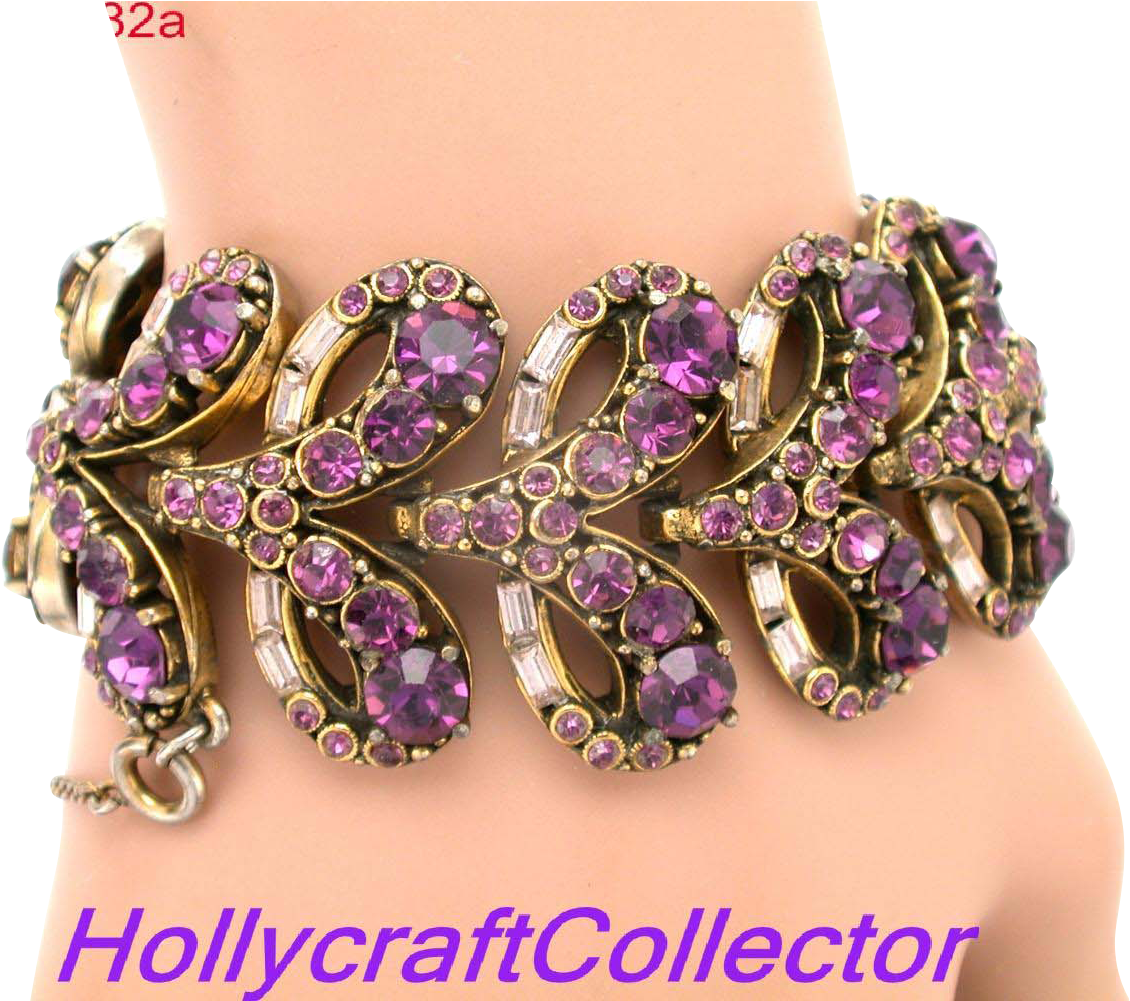 Signed Hollycraft 1955 Purple & Light Amethyst Baguette - Diamond Clipart (1129x1129), Png Download