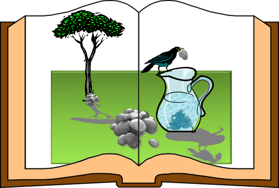 The Crow And The Pitcher - Pitcher With Little Water Clipart (958x644), Png Download