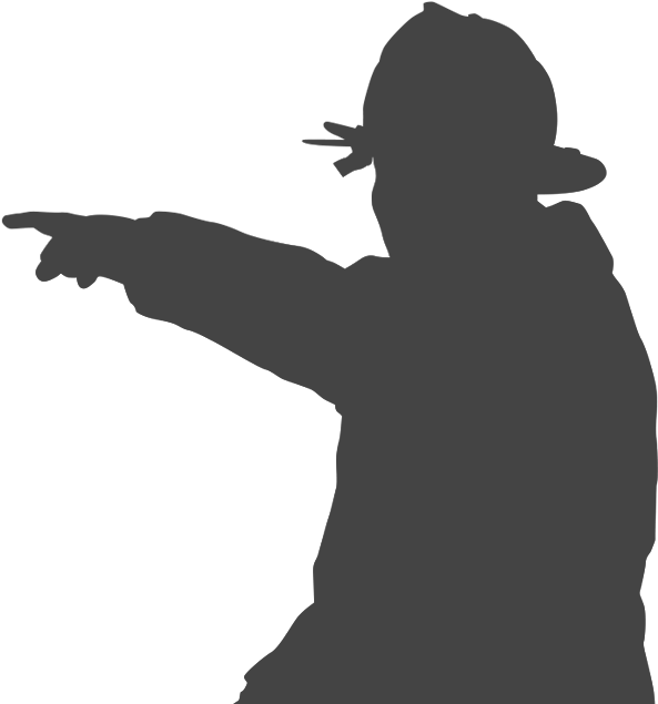 Town Of Superior Fire Department - Silhouette Clipart (600x638), Png Download