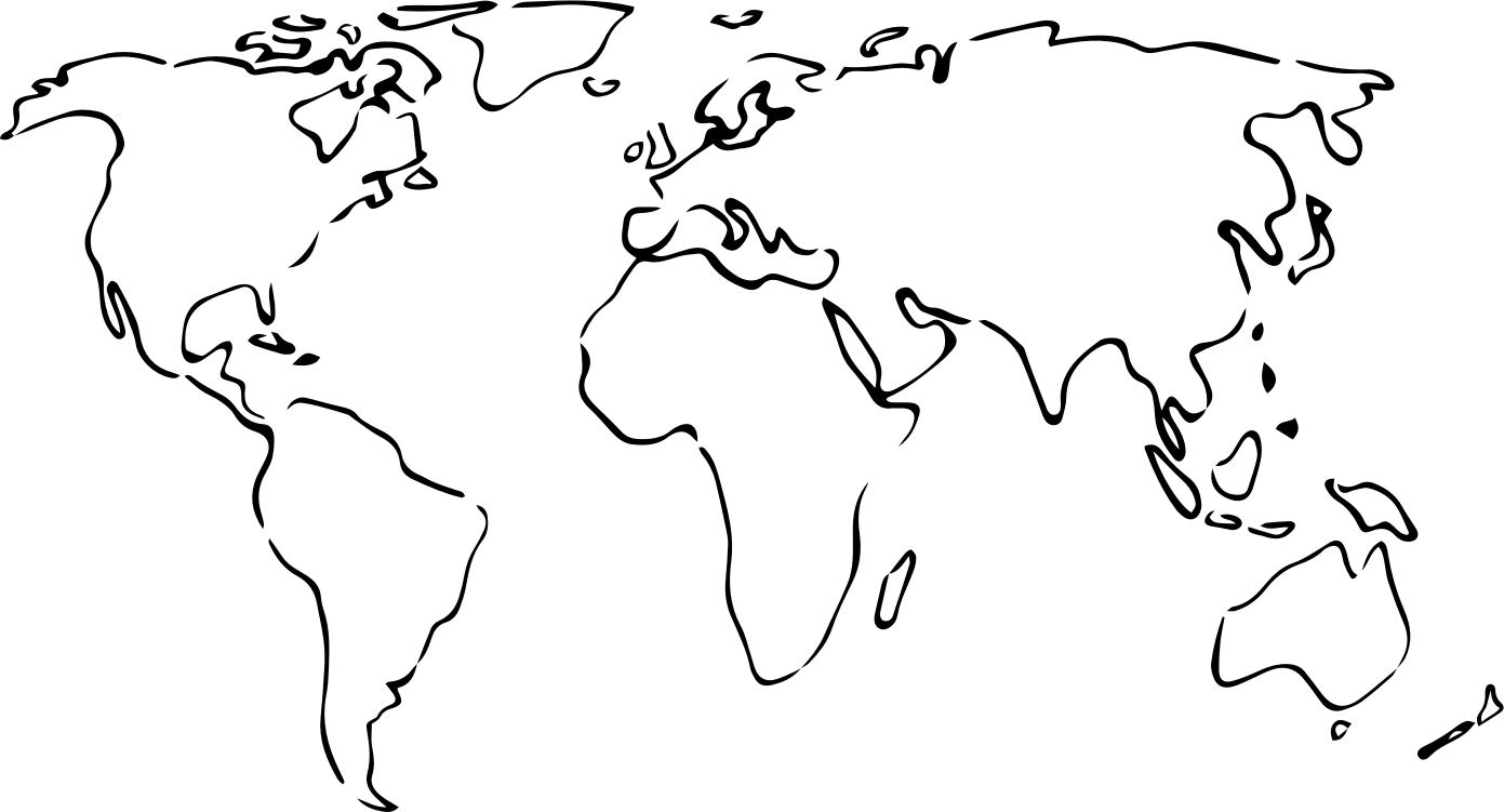 Map - Blank World Map Green Clipart (1391x751), Png Download