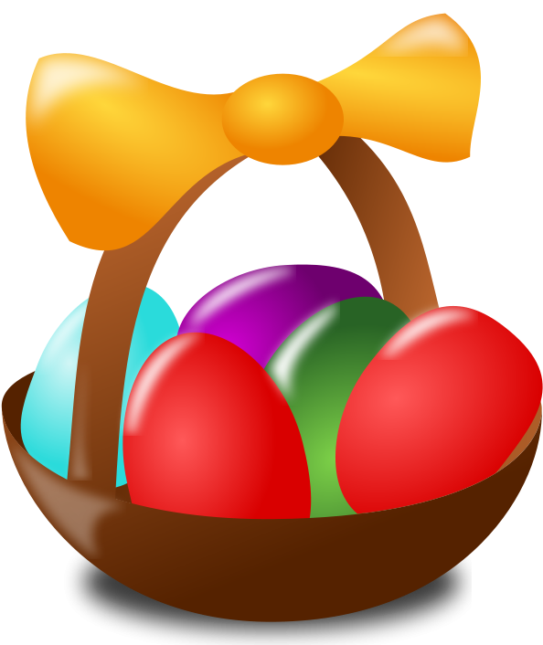 Easter Icon Free Svg Vector - Easter Egg Basket Clip Art - Png Download (800x800), Png Download