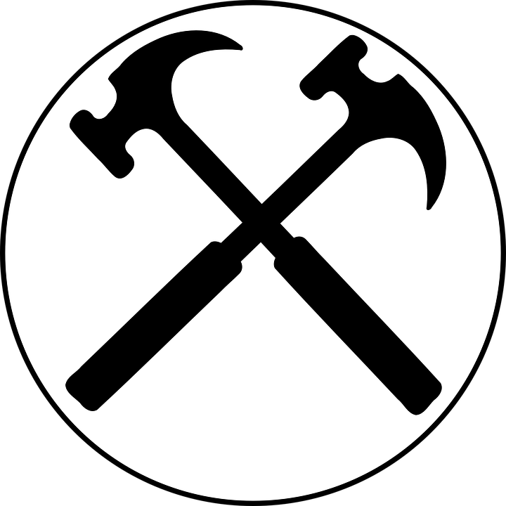 Crossed Hammers Tools Hammer Repair Symbol - Crossed Hammers Clipart (720x720), Png Download