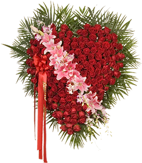 Red Angel Heart - Bouquet Clipart (600x600), Png Download
