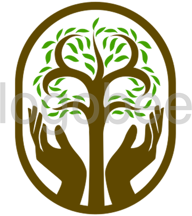 Tree And Hands Logo - Illustration Clipart (800x800), Png Download