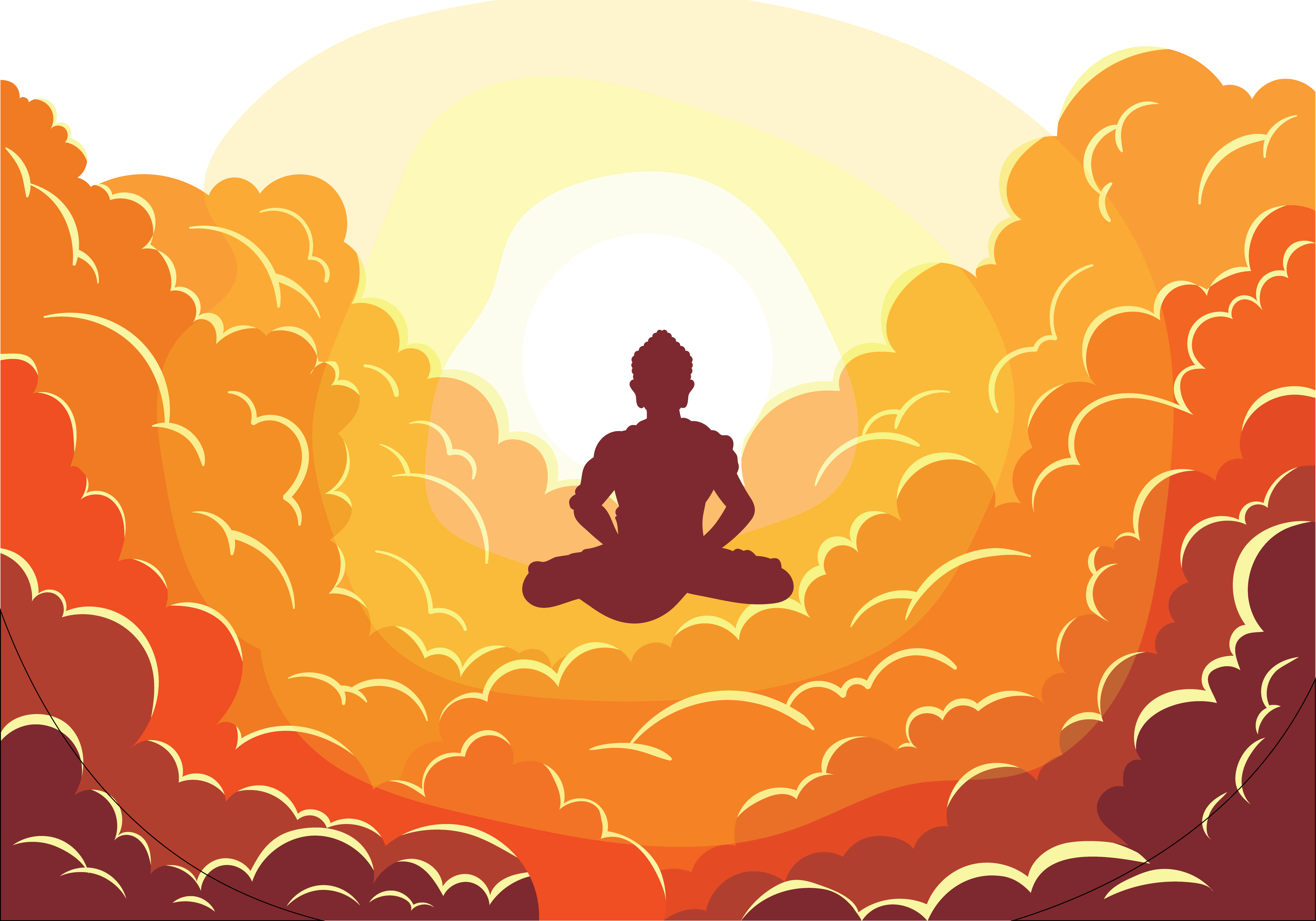 40 Buddhism Png Images, Vector Clipart Digital Art - Meditation Buddha Buddha Vector Transparent Png (5838x4085), Png Download