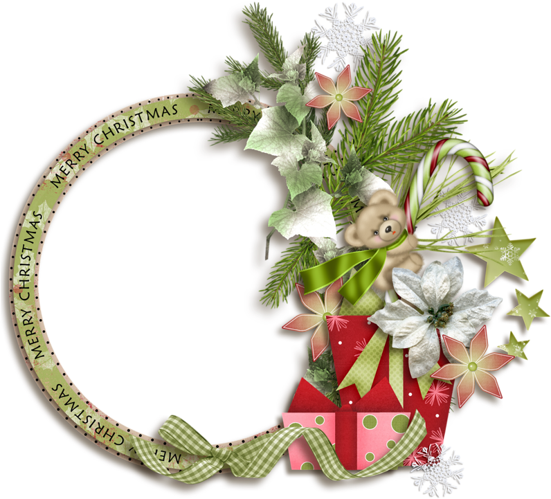 Marcos Para Fotos De Navidad - Border Merry Christmas Png Clipart (796x721), Png Download