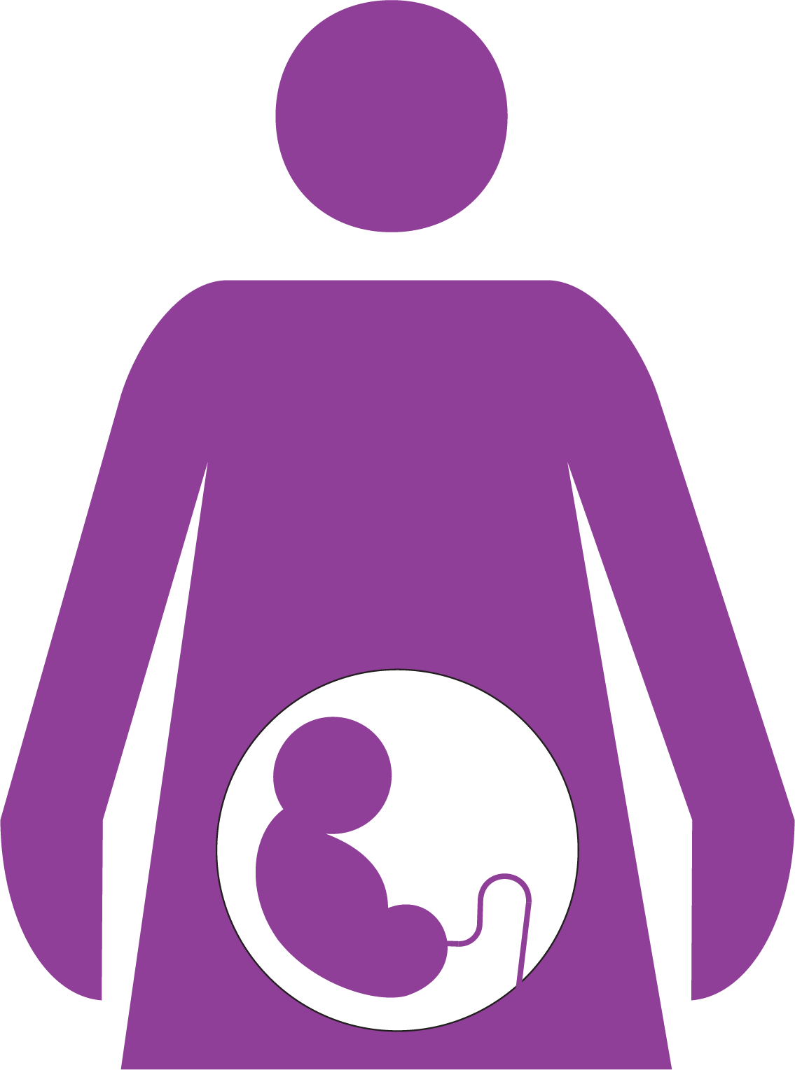 Pregnancy, Woman, Mother, Pink, Purple Png Image With - Vector Graphics Clipart (1135x1529), Png Download