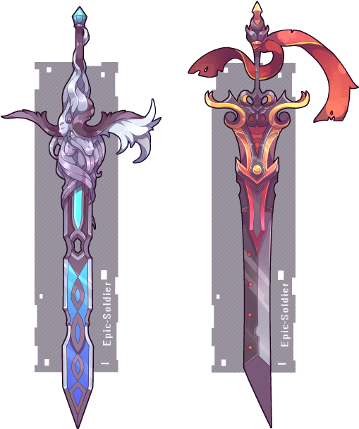 Fallen And The - Epic Soldier Sword Clipart (549x636), Png Download