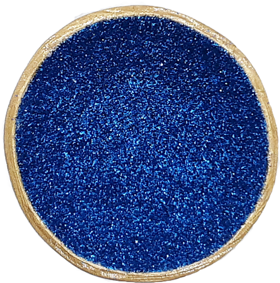 Blue Glitter Trinket Dish With Gold Rim - Glitter Clipart (1080x1080), Png Download