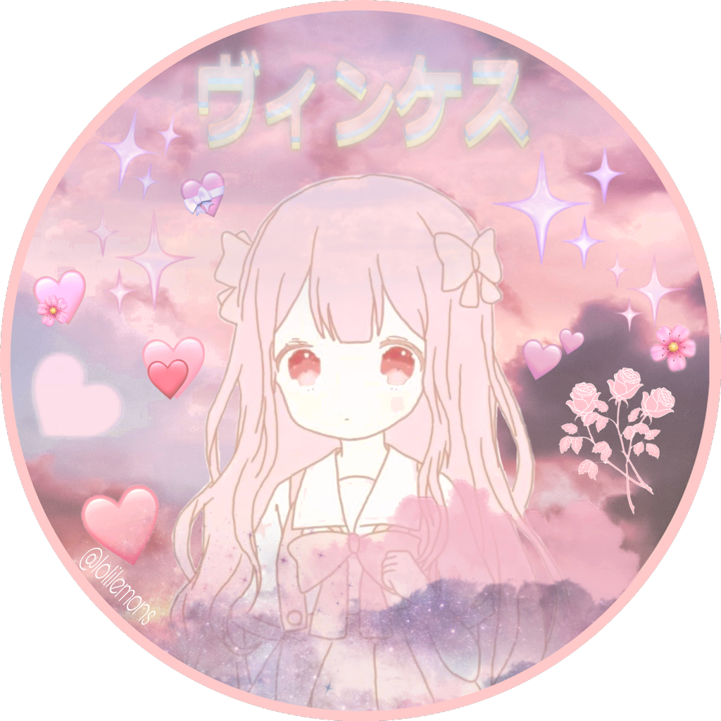 #anime #manga #pinkmanga #pink #heart #flower #japanese - Anime Clipart (1024x1024), Png Download
