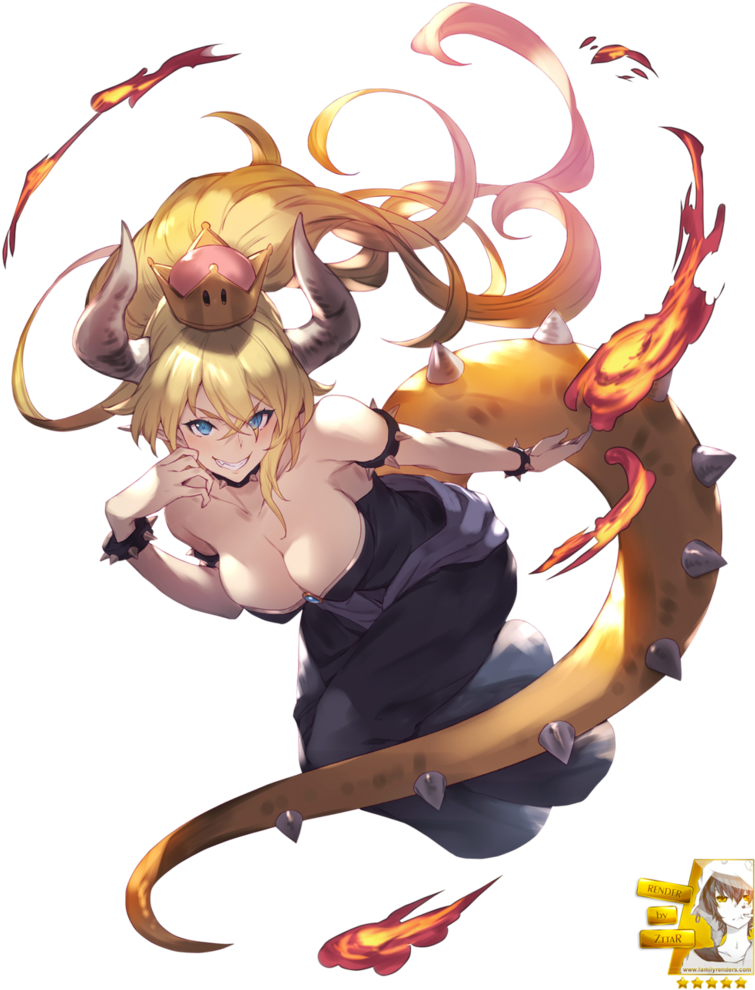 Bowsette By Zttar - Bowsette Render Clipart (787x1016), Png Download