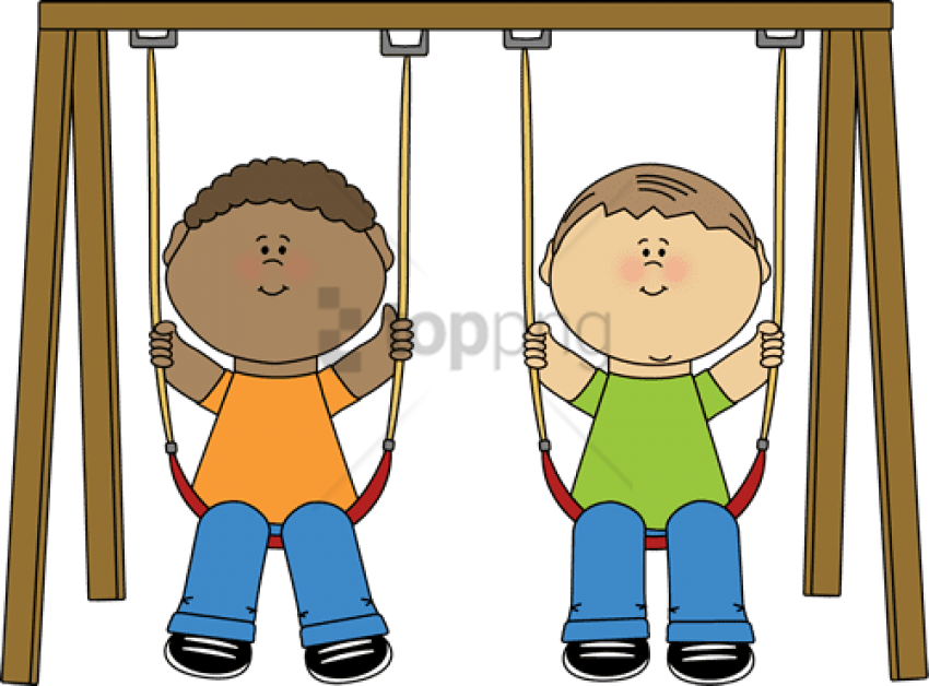 Kids On Swings Clipart - Png Download (640x480), Png Download