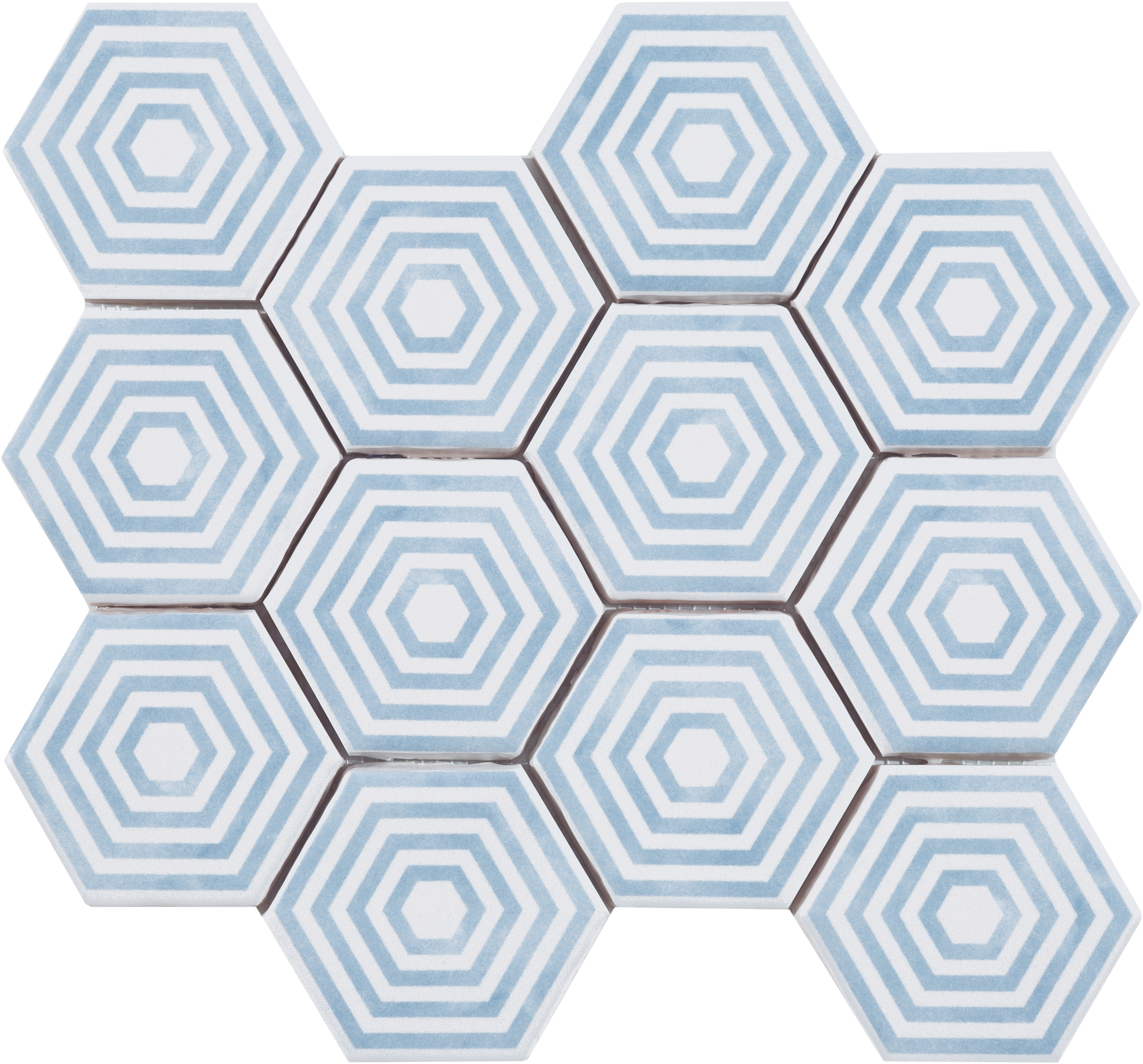 Item -  - Panal Hexagon Dec 5 Azul Malla Clipart (3394x3160), Png Download