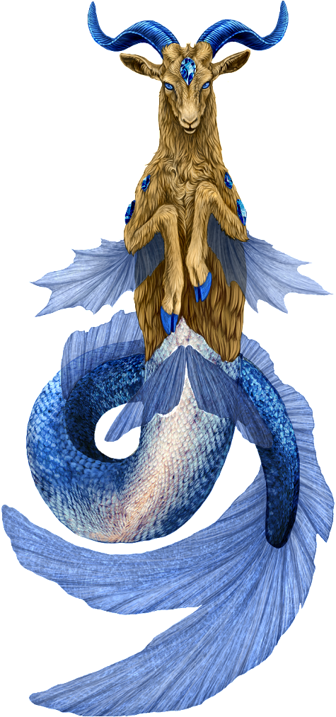 Royal Sea Goat Capricorn My Sign - Capricorn Sign Sea Goat Clipart (492x1022), Png Download