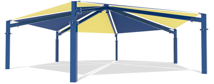 Skyways® Hexagon, Single Layer Shade Design - Canopy Clipart (747x560), Png Download