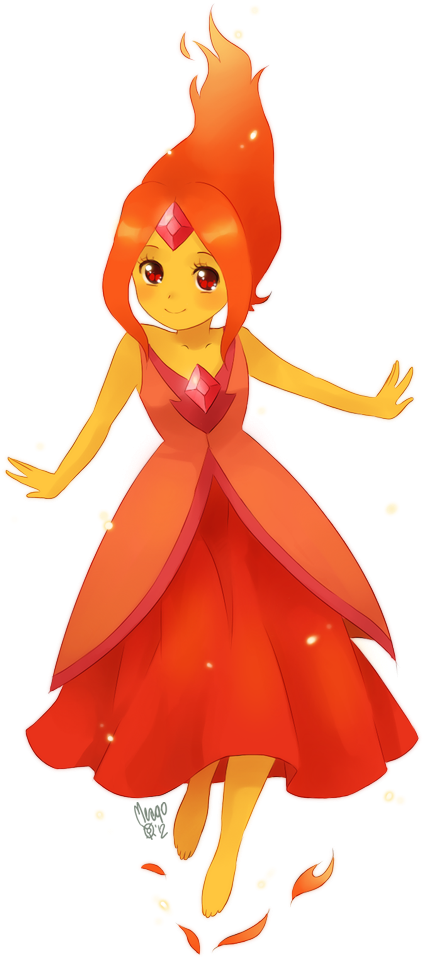 Princesa Flama Png - Hora De Aventura Princesa De Fogo Clipart (472x994), Png Download