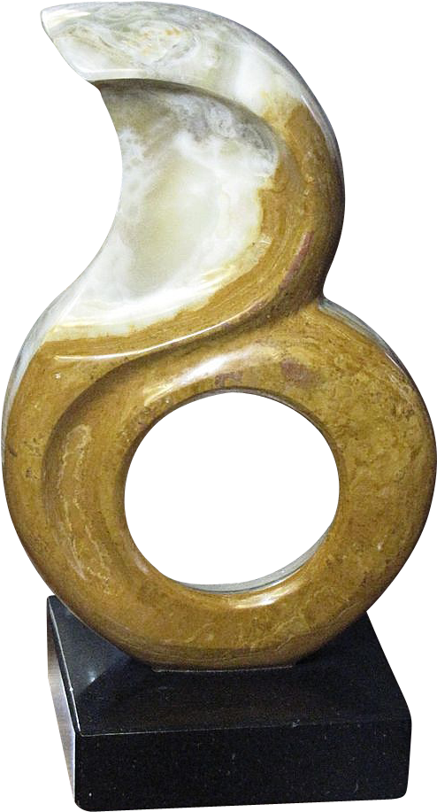 Leonardo Nierman Abstract Onyx Sculpture, 'la Flama' - Bronze Sculpture Clipart (916x916), Png Download