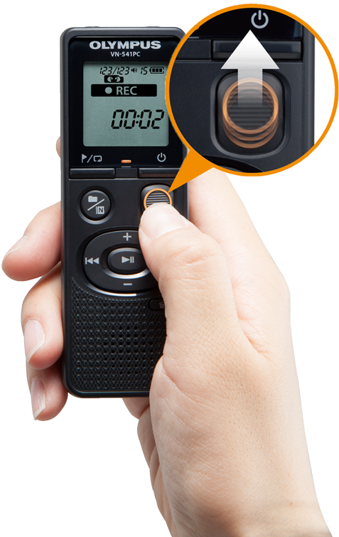 Built For Instant Dictation - Olympus Vn 541 Pc Clipart (700x867), Png Download