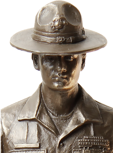 Marine Drill Instructor Statue - Bust Clipart (800x800), Png Download