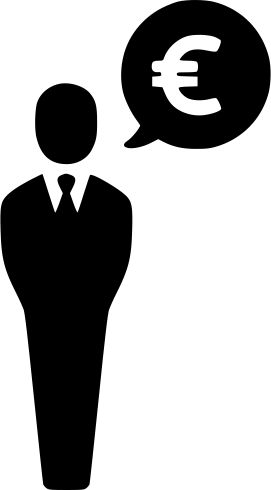 Clip Art Royalty Free Stock Euro Earnings Salesman - Sign - Png Download (542x980), Png Download