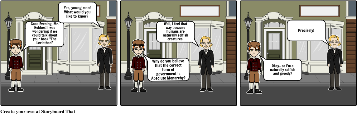 Thomas Hobbes - Cartoon Clipart (1164x385), Png Download