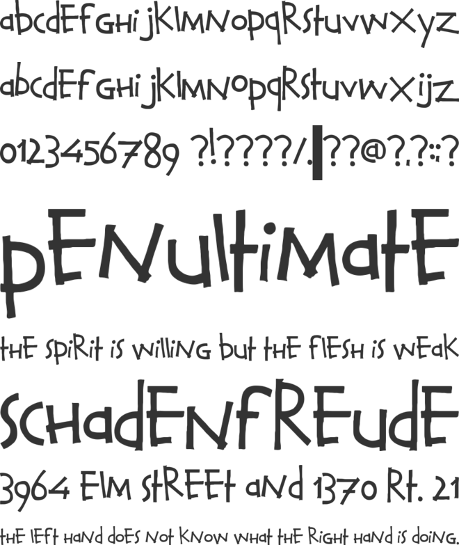 Calvin And Hobbes Font Preview - Calvin And Hobbes Font Clipart (660x783), Png Download
