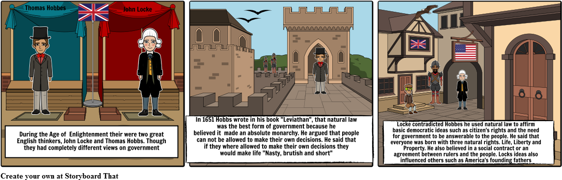 Locke Vs Hobbs - Cartoon Clipart (1164x385), Png Download