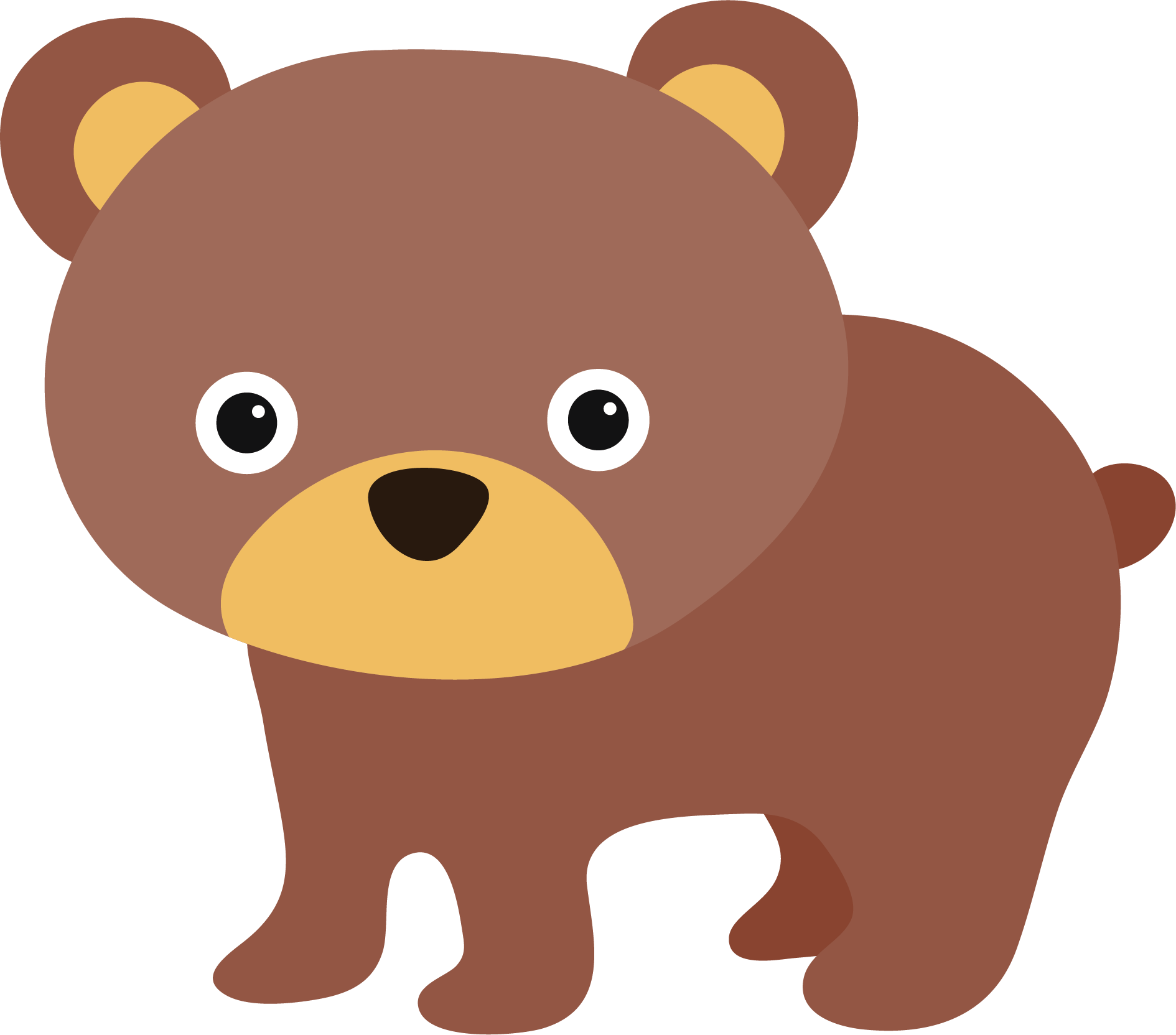 Brown Bear Teddy Bear - Brown Bear Vector Png Clipart (1890x1664), Png Download