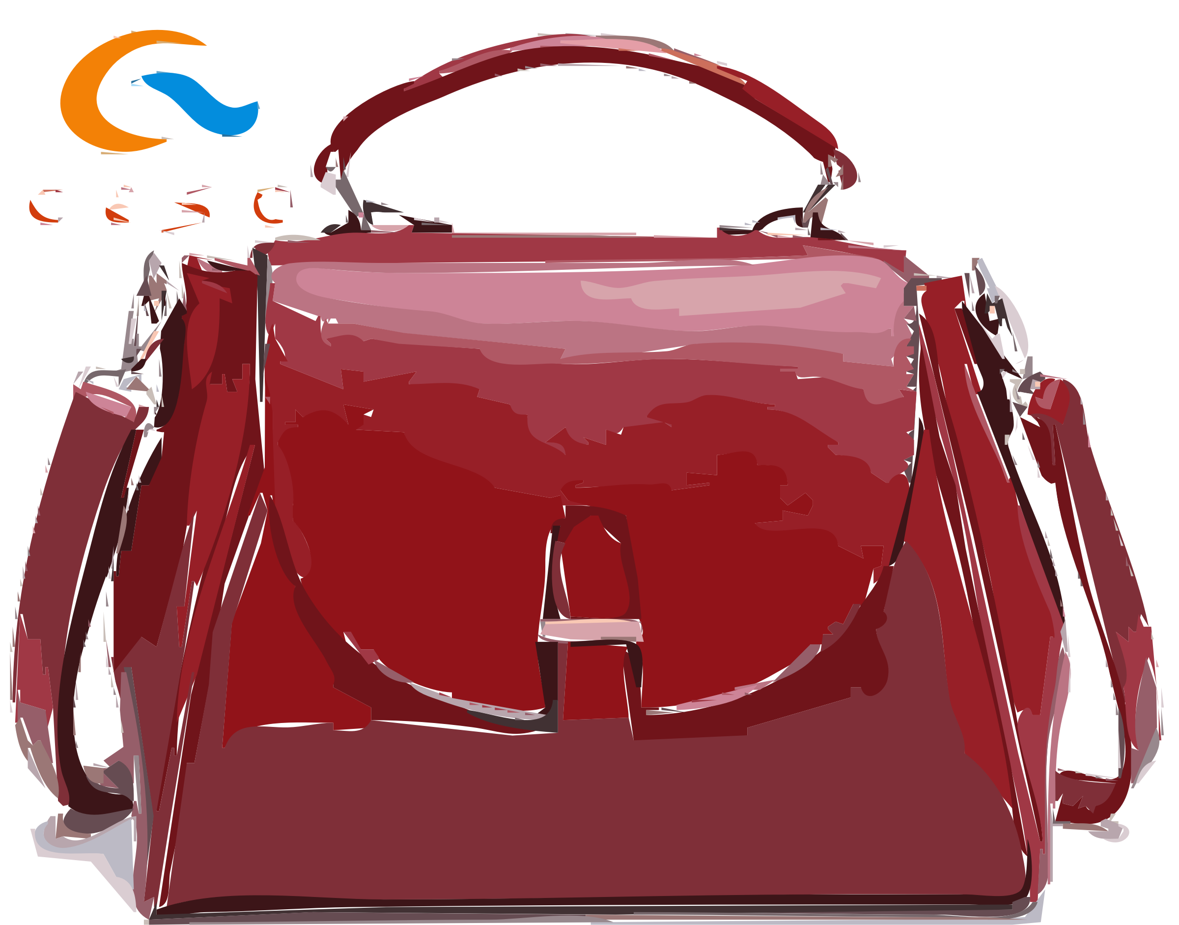 Clip Transparent Stock Handbag Leather Messenger Bags - Purse Red Png (956x750), Png Download