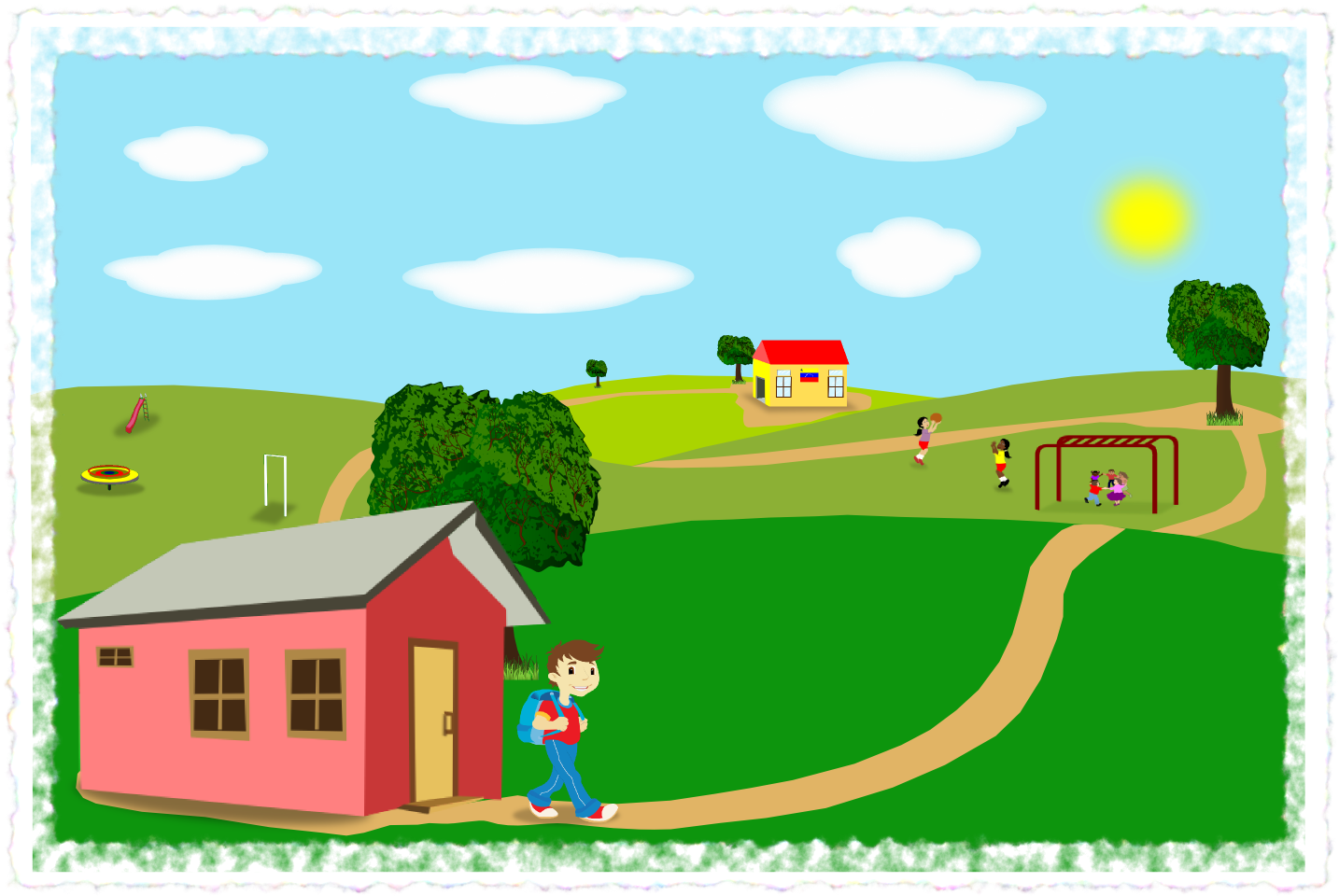 Fondo-paisaje Clipart (1436x968), Png Download