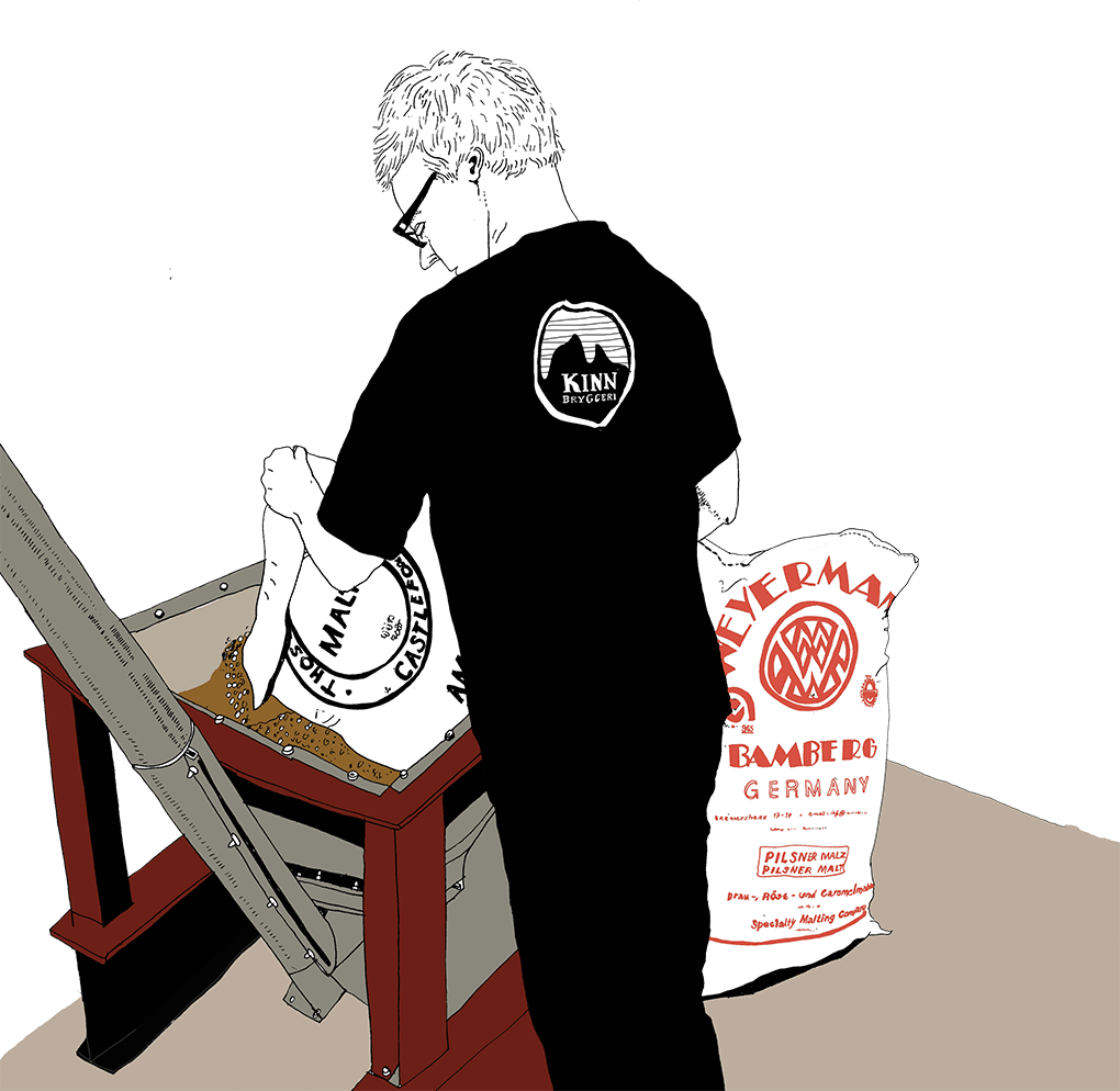 Crushing The Malt - Illustration Clipart (1020x994), Png Download