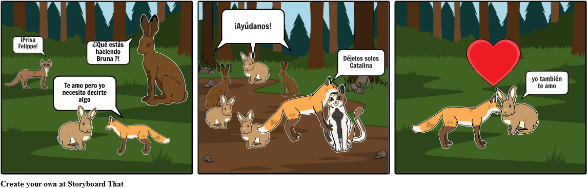 El Zorro Y Conejo - Cartoon Clipart (1164x385), Png Download