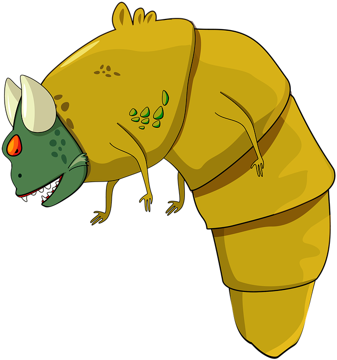 Larva Monster Clipart (675x720), Png Download