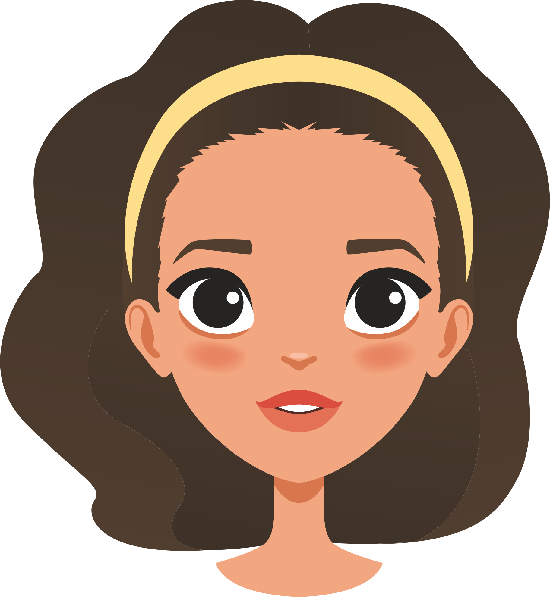 Face cartoon. Круглое лицо девочки clip Art. Лицо ма. Straight hair клипарт. Face клипарт.