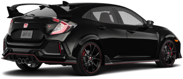 Honda Civic Type R Type R - Honda Civic Coupe 2017 Black Clipart (770x435), Png Download