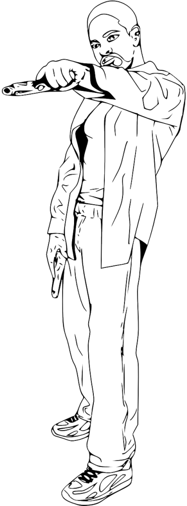 Gambar Kartun Bawa Pistol Clipart (500x1000), Png Download