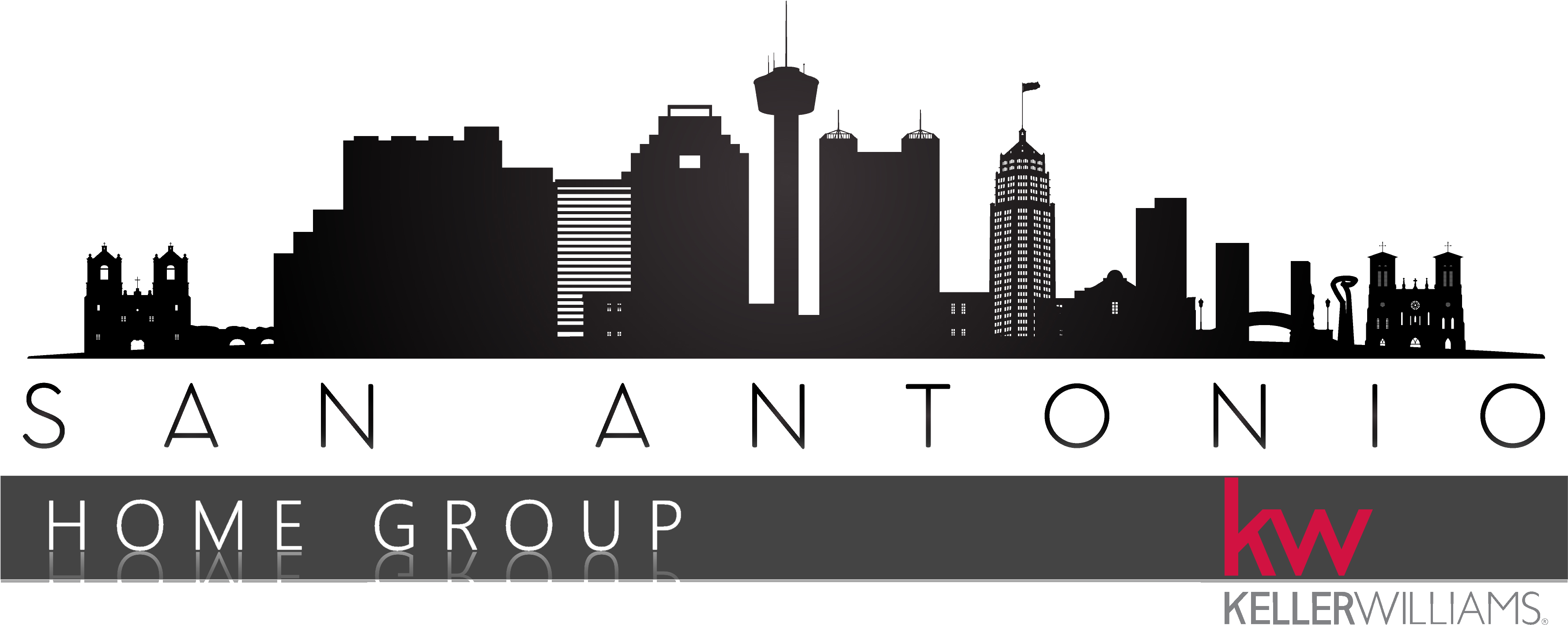 San Antonio Skyline Line Art Clipart (4020x1452), Png Download
