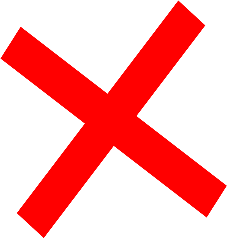 Red Cross Mark Clipart Printable - Cancel Clipart - Png Download (900x900), Png Download