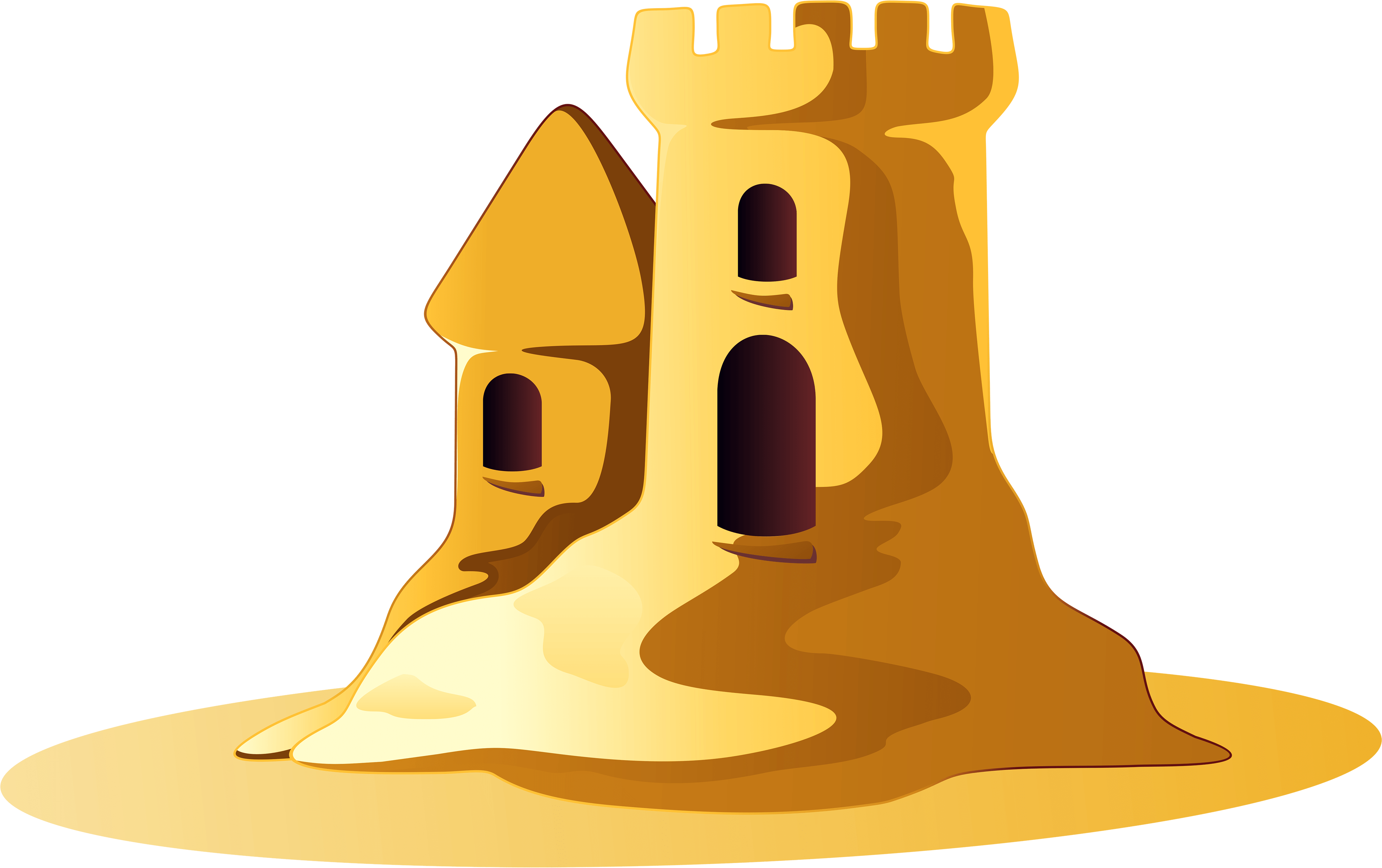 Small Sand Castle Clipart - Sand Castle Clipart Png Transparent Png (3968x2691), Png Download